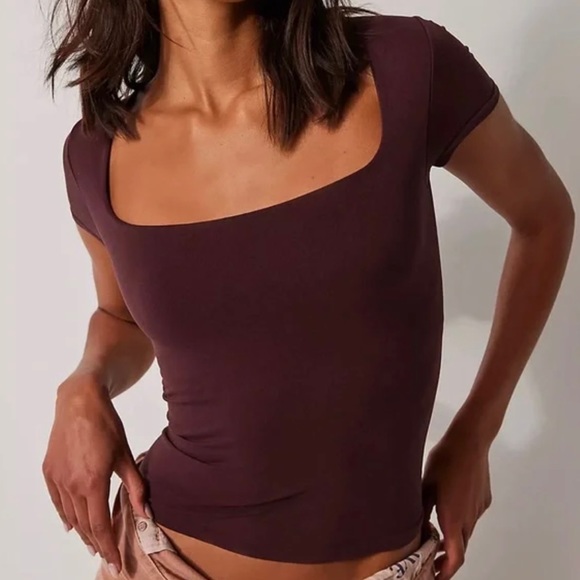 NWOT Free People Clean Lines Sunfade Baby Tee - Picture 1 of 4